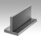 T-profiles machined all sides grey cast iron or aluminium