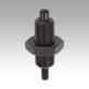 Indexing plungers, steel or stainless steel, without collar, with threaded pin and locknut