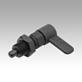 Cam-action indexing plungers, steel with internal guide, Form B, without grip cap, with nut