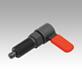 Cam-action indexing plunger, steel with internal guide, Form C, with grip cap, without nut