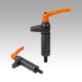 Hook clamp with collar and clamping lever with clamping force intensifier