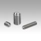 Ball-end thrust screws without head stainless steel with flattened ball