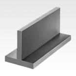 T-profiles machined all sides grey cast iron or aluminium