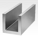 U-profiles machined all sides grey cast iron or aluminium