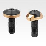 Clamping screw with clamping ring for flexible clamping bolt