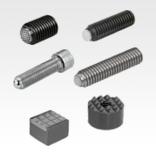 Ball-end thrust screws and baseplates