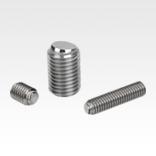 Ball-end thrust screws without head stainless steel with flattened ball