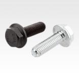 Hexagon head bolts with serrated flange