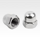 Hex cap nut, high style DIN 1587 steel or stainless steel