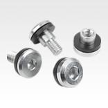 Steel flat head screw with tolerance compensation for floating bearing