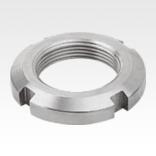 Slotted round nuts, steel or stainless steel, DIN 981