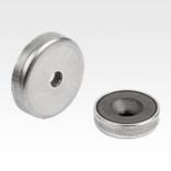 Magnets shallow pot with countersink hard ferrite with stainless-steel housing