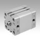 DIN ISO 21287 pneumatic compact cylinder double-acting with magnetic piston, internal thread
