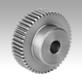 Spur gears in steel, module 1 toothing milled, straight teeth, engagement angle 20°