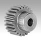 Spur gears in steel, module 2 toothing milled, straight teeth, engagement angle 20°