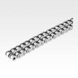 Roller chain duplex, stainless steel DIN ISO 606, curved link plate