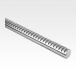 Gear racks round, stainless steel toothing milled, straight teeth, engagement angle 20°