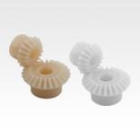 Bevel gears, plastic, ratio 1:1.5 injection moulded, straight teeth, engagement angle 20°