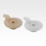 Bevel gears, plastic, ratio 1:4 injection-moulded, straight teeth, engagement angle 20°