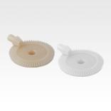 Bevel gears, plastic, ratio 1:5 injection moulded, straight teeth, engagement angle 20°