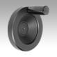 Handwheels disc, aluminium, with fixed cylinder grip