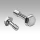 Hexagon head bolts with narrow shaft in Hygienic DESIGN