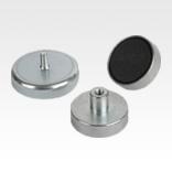 Magnets shallow pot with thread hard ferrite