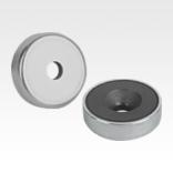 Magnets shallow pot with countersink hard ferrite