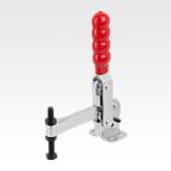 Toggle clamps vertical with flat foot and full holding arm