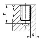 Threaded inserts self-tapping with cutting bores