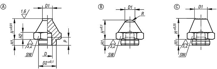 Rest pads with positioning pin