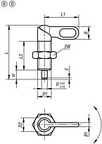 Cam-action indexing plungers, Form D, inch