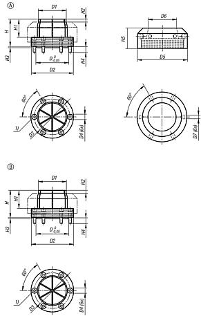 Machinable collet for external clamping