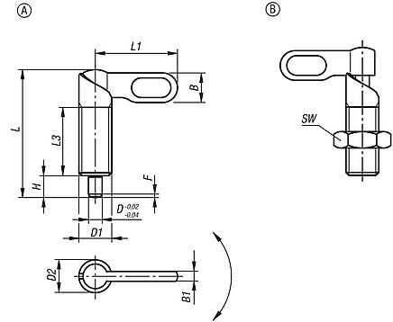 Cam-action indexing plungers, stainless steel, inch