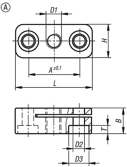 Mounting bracket aluminium Form A