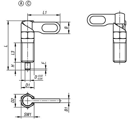 Cam action indexing plunger with stop, Form A and C