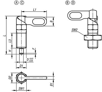 Cam action indexing plunger with stop