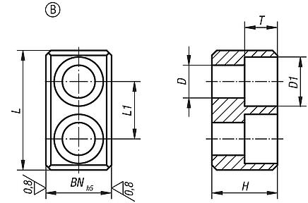 Carrier key DIN 2079, Form B