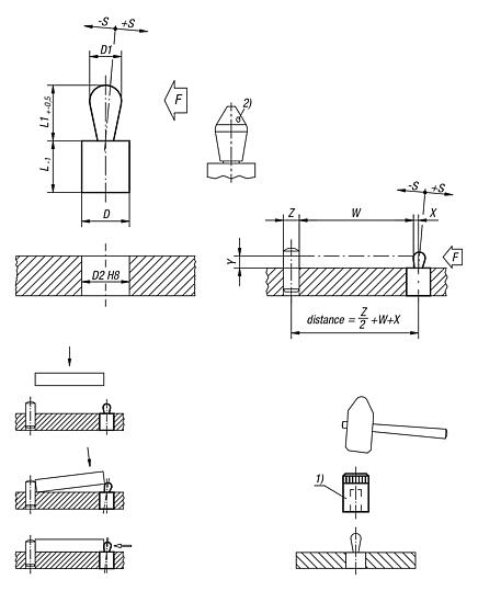 Lateral spring plungerswith plastic spring