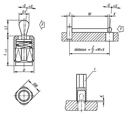 Lateral spring plungers with seal