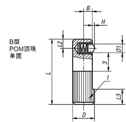 侧向弹簧柱塞 B型