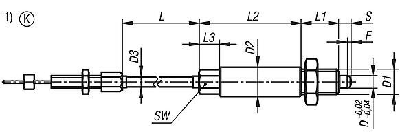 Indexing plungers, stainless steel with plastic mushroom grip and remote actuation