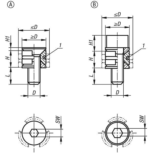 Centring clamps round