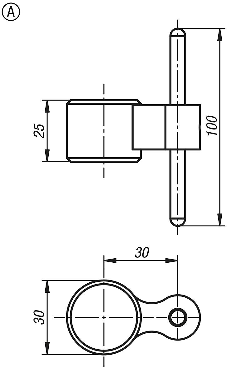 Workpiece stops, magnetic, Form A, standard