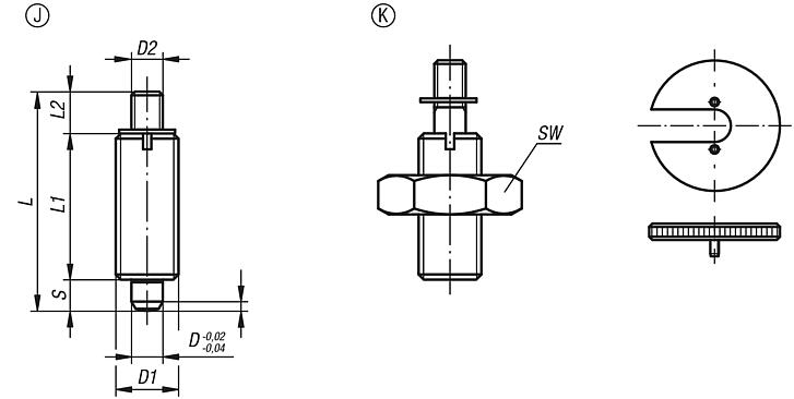 Indexing plungers without collar