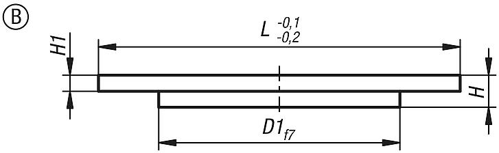 Centring flange steel, Form B