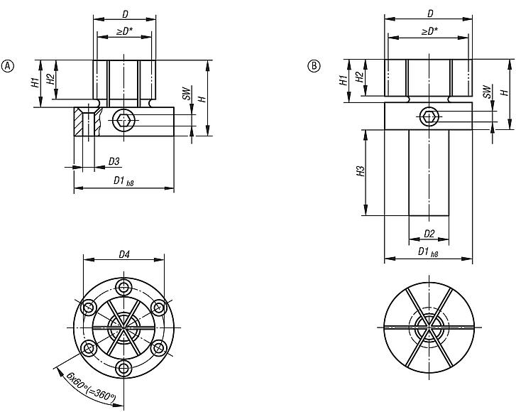 Mandrel collets with side lock