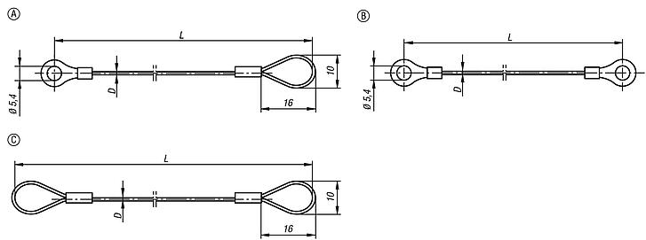 Retaining cables