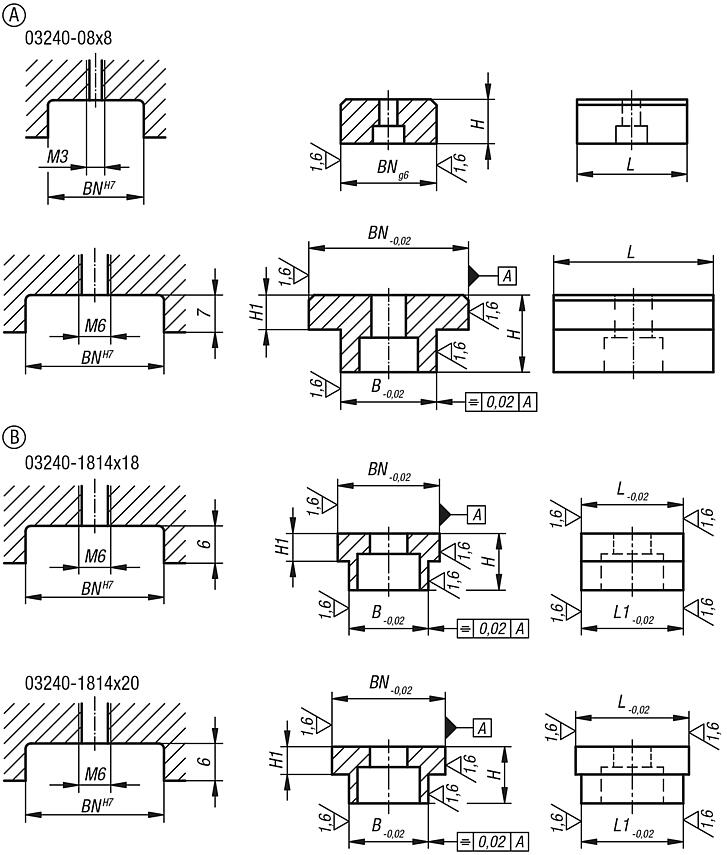 T-slot keys