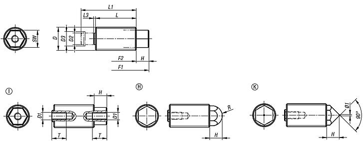 Push-Pull spring plungers with rotation lock